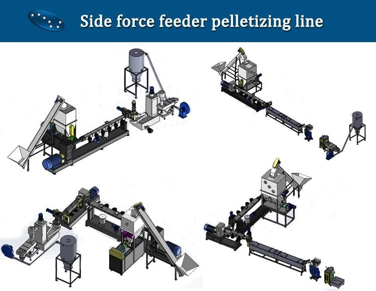 Plastic HDPE Scraps Granulator Machine with Vertical Dose Feeder