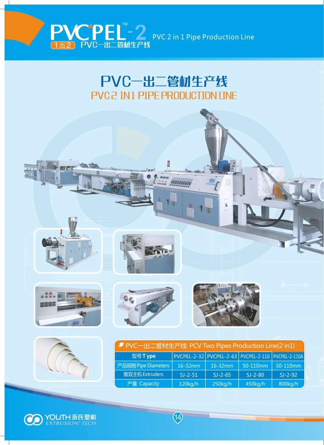 High Quality PVC Pipe Making Machine for 16-450mm Plastic Extrusion Machine