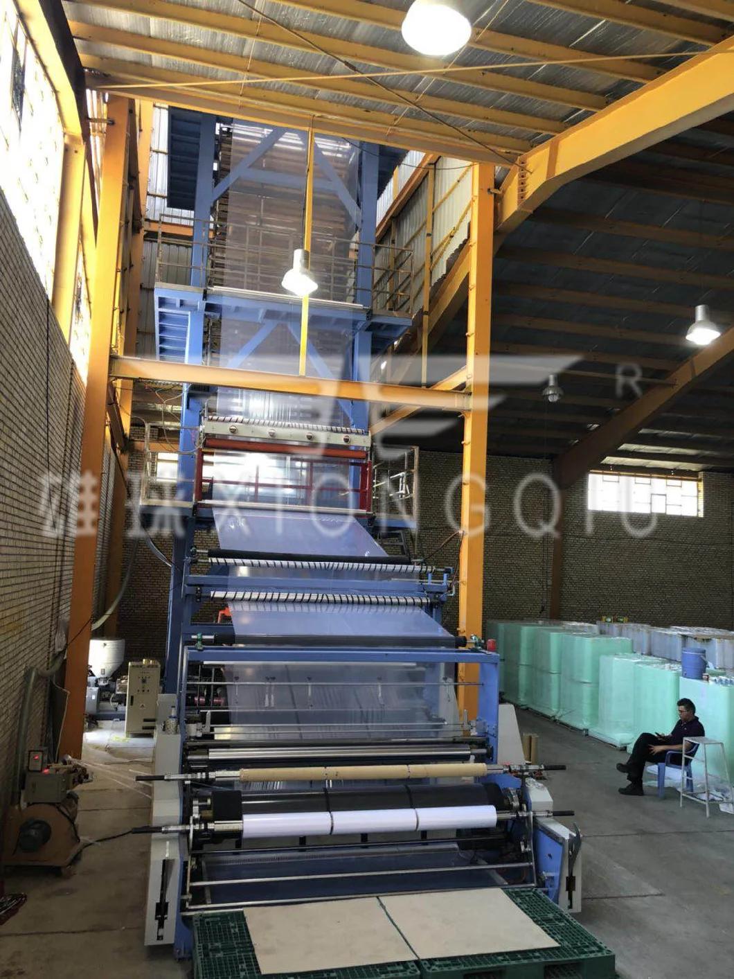 2019 Xiongqiu 2400mm ABC 3 Layers LDPE /HDPE Film Blowing Machine with Rotary Die Head and Back to Back Automatic Winders