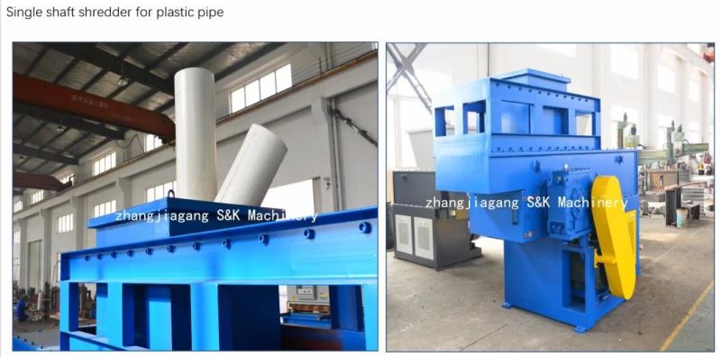 PA Nylon Clothes Polyester Pet Bottle Barrels Wood Film Bags Copper Wire Plastic Rubber Aluminum PP PE Lump Single Double Shaft Crushing Crusher Machine