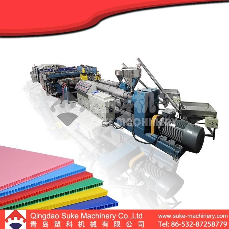 PP Hollow Corrugated Sheet Extrusion Production Plastic Machine Line