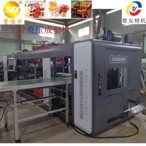 Jy760-850 Three Station Negative Vacuum Plastic Thermoforming Machine