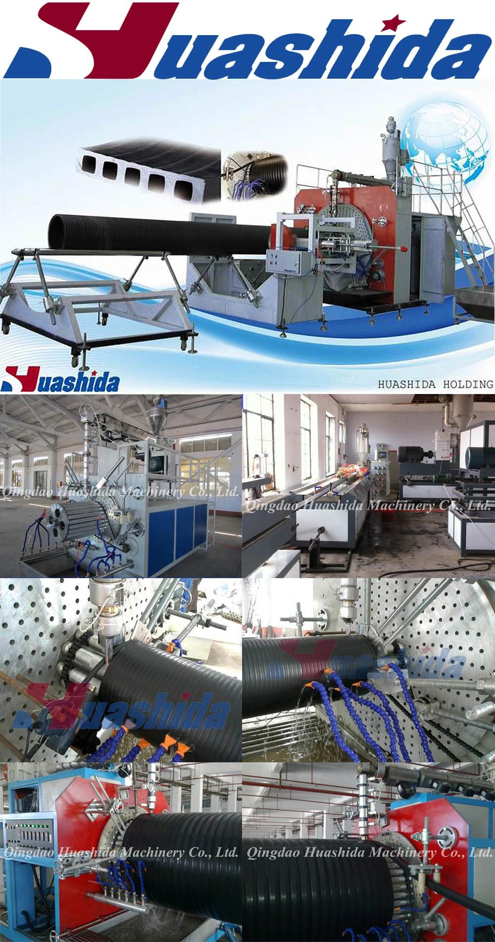 HDPE Plastic Hollow Wall Spiral Pipe Extrusion Line