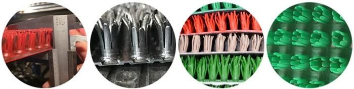 Double Colour Atificial Extrusion Line PE Plastic Grass Mat Making Machine