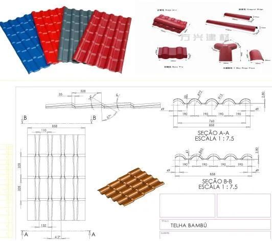 PVC+ASA/PMMA Glazed Roof Tile Extrusion Series