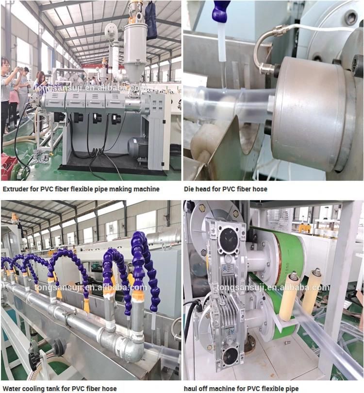 Granules and Garden Hosepvc Reinforce Pipe Making Machine Plastic Extruder