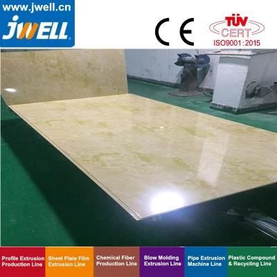 Jwell PVC Free Foaming /UV Imitation Marble Board Extrusion Line/Making ...