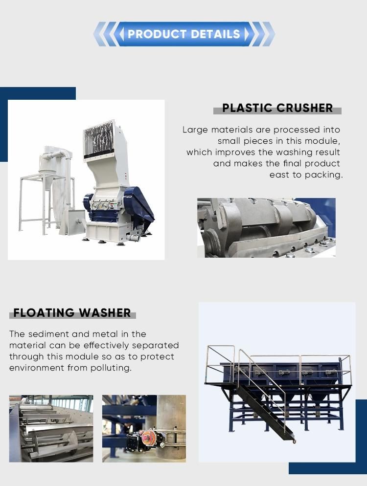 Pet Bottles Plastic Recycling Cleaning Drums PP Bottles PE Flakes Plastic Recycling Machines