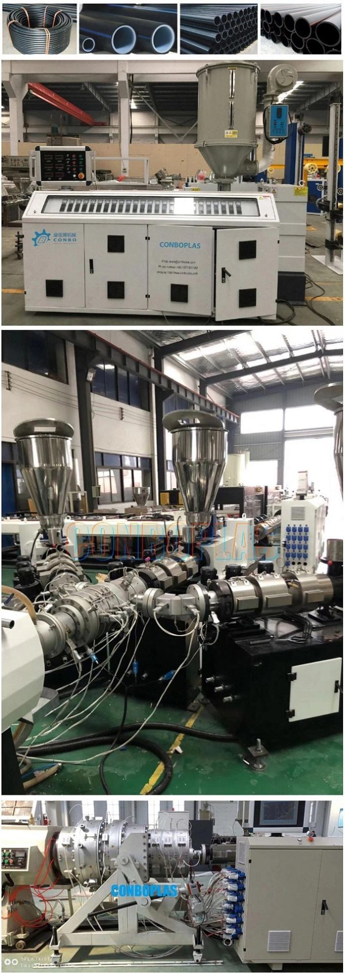 Plastic LDPE HDPE Gas Supply Pipe Tube Extrusion Production Line