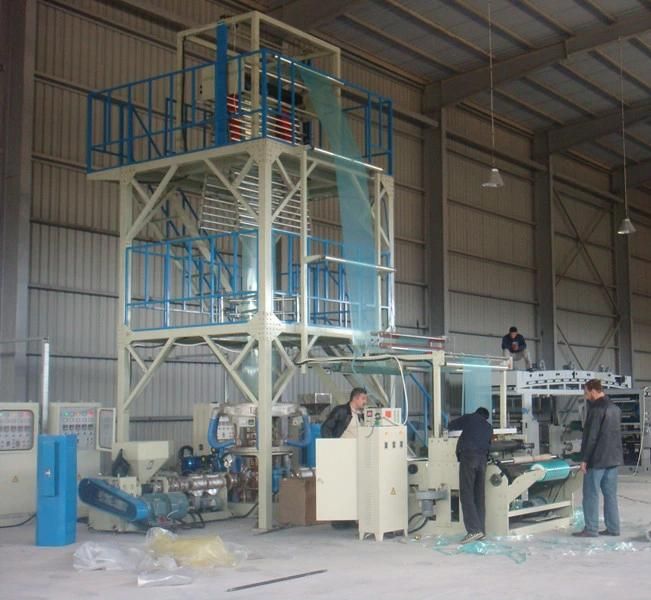 High Speed Rotary Die Head HDPE LDPE LLDPE PE Film Blowing Machine Plastic Extruder Biodegradable Plastic Blown Film Blowing Extrusion Machinery