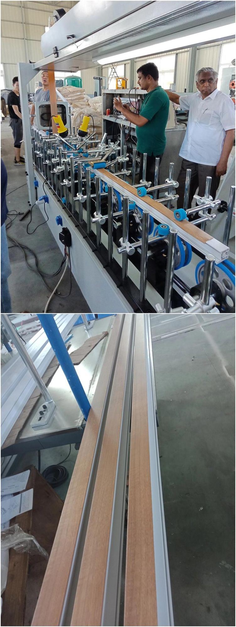 Machinery Plastic PVC UPVC Window and Door Profile Frame Extrusion Making Machine with Lamination and Welding Machine