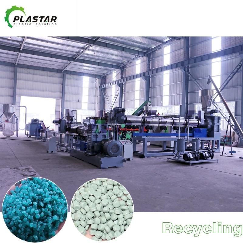 Waste Plastic Pelletizing Granulating Machine with No Mesh Screen Changer