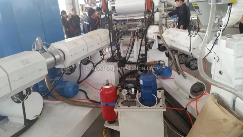 Three Layer ABA Plastic Sheet Plastic Board Extrusion Machine with High Quality Calendaring Machine