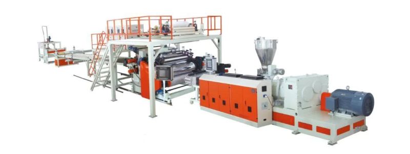 Plastic WPC Spc Vinyl Flooring Tile Extrusion Line /Making Machine