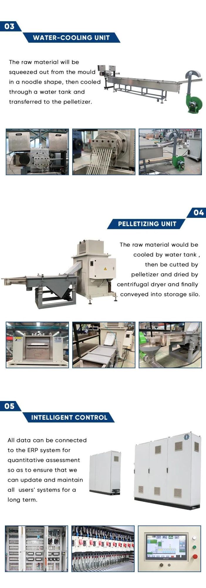 Factory Price Full Automatic Waste Plastic PP PE HDPE LDPE Bag Film Pet Bottles Flakes PVC Recycling Granulator Machine with High Capacity Plastic Recycling