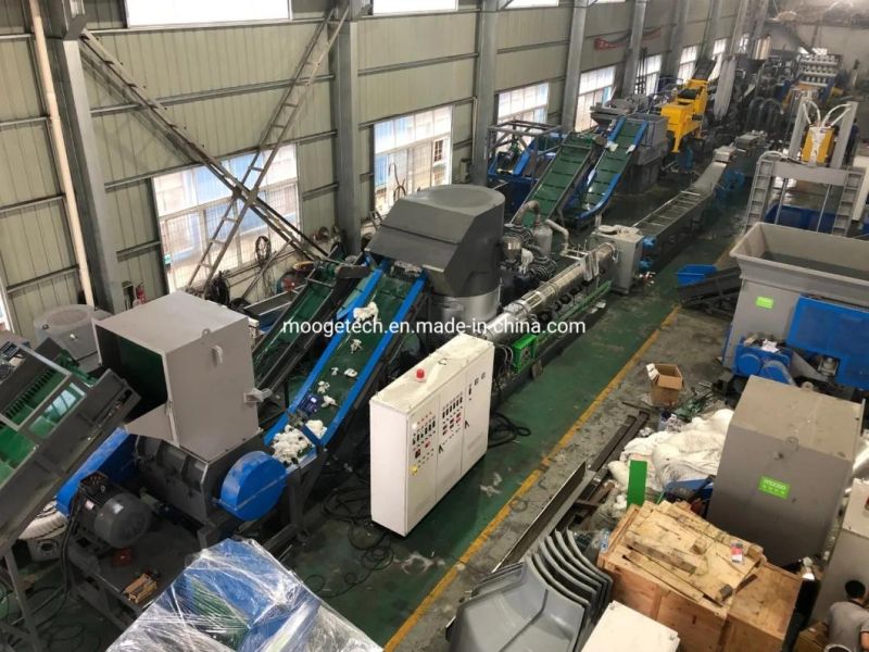 PET Fiber crushing recycling granulating machine