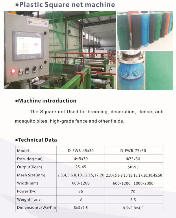 Safety Fench Machine Plastic Safety Mesh Machine Warning Mesh
