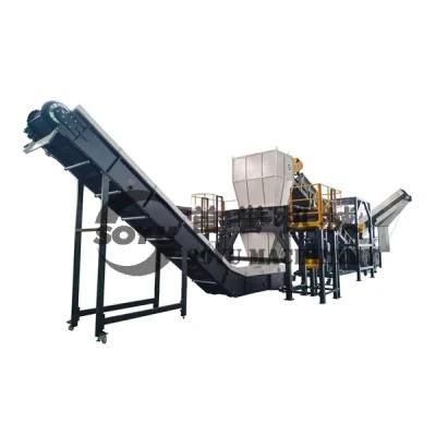 Double Axis Industrial Rubber Small Wood Pallet Scrap Tire Recycling Shredder