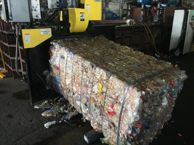 Horizontal Automatic Two RAM Baler for Waste Plastic Pet Bottle Waste Paper