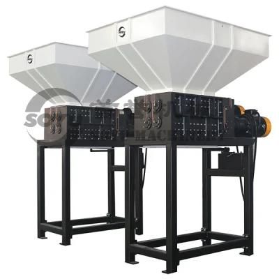 Four Axis Hydraulic High Strength Plastics Truck Waste Tire Tyre Shredder