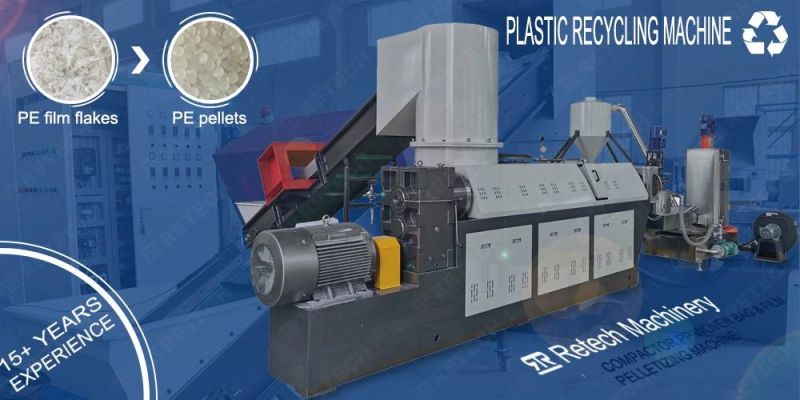 Film Compactor Pelletizing Machine Plastic PP PE Machinery Granulating Line