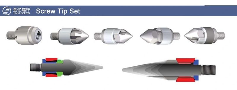 Bimetallic Screw Tip Assembly Torpedo for Screw and Barrel with Valves