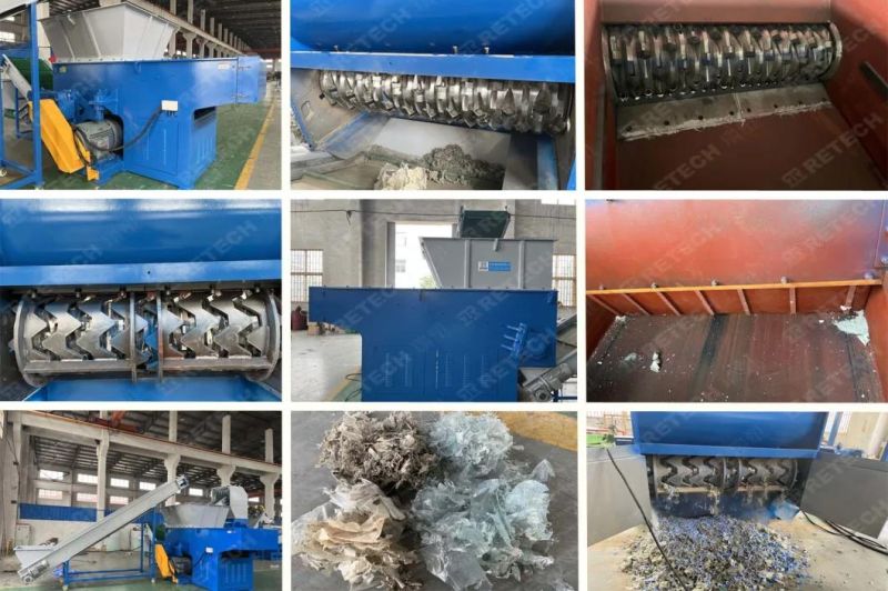 1000kg/Hr PP PE LDPE LLDPE Big Bag Packaging/Stretch Film Washing Machine Recycling Crushing Line