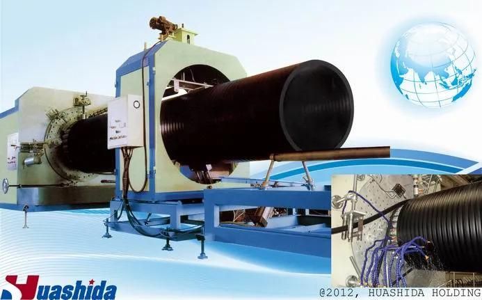 HDPE Plastic Hollow Wall Spiral Pipe Extrusion Line