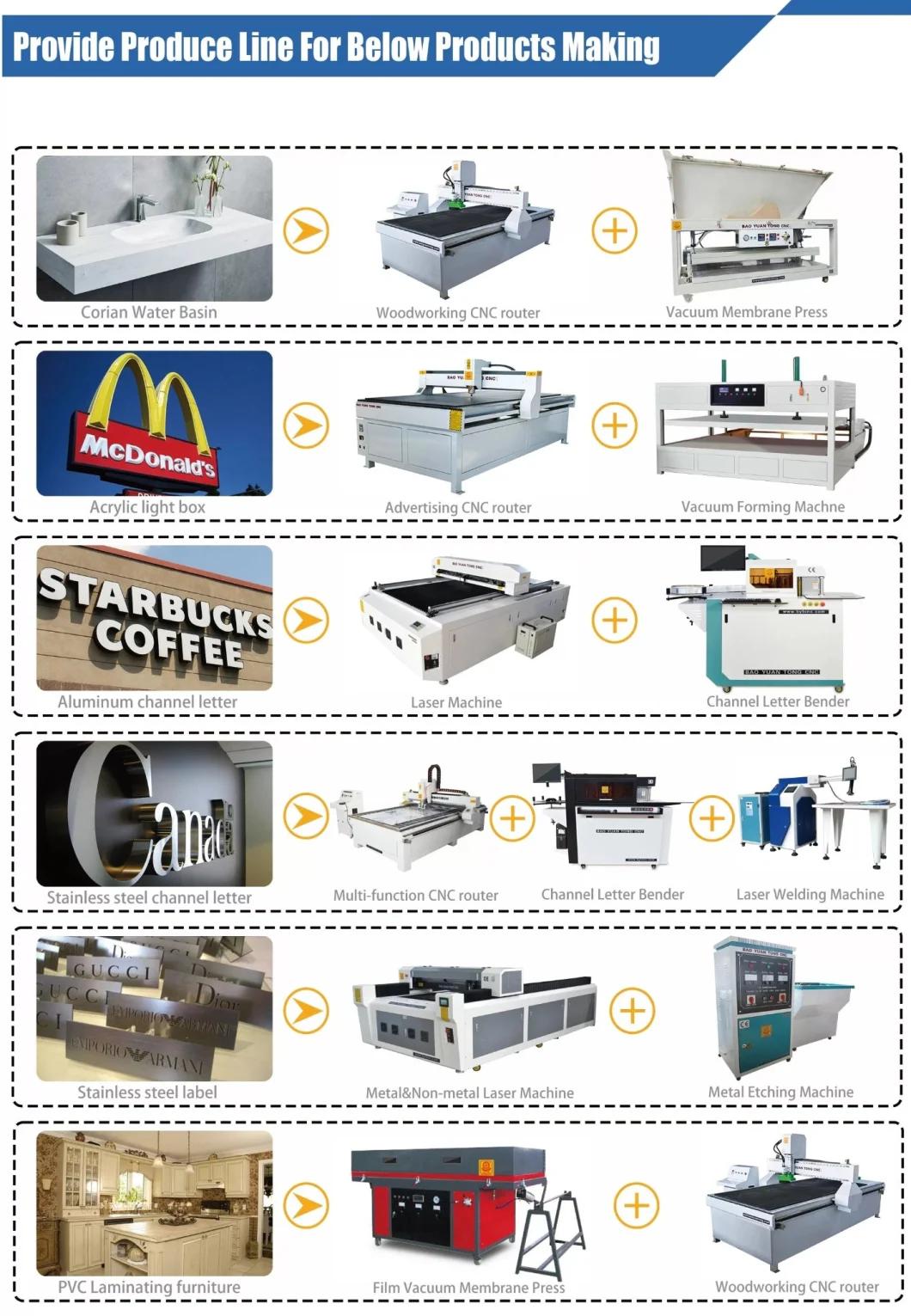 Light Thermal Vacuum Forming Machine Working for Making 3D Words