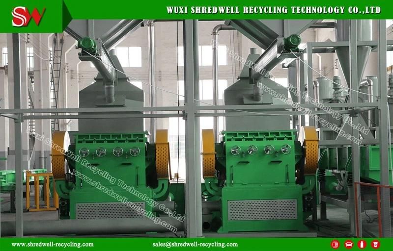 Double Shaft Scrap Tire Granulator for Recycling Waste Tyre