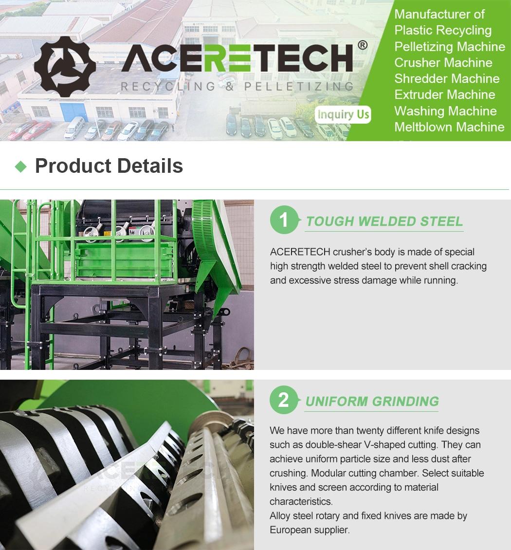 Aceretech China Manufacturer PP Film Pet Bottle Grinding Crusher Machine