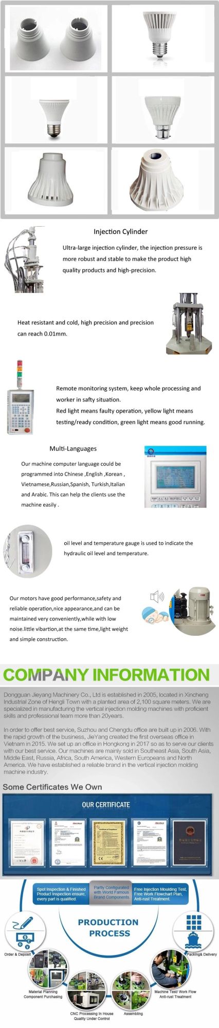 LED Light Bulb Holder Making Rotary Table Plastic Injection Machine