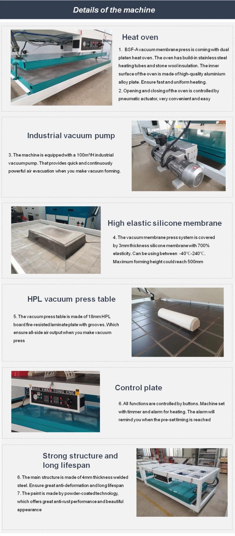 Factory Price Corian Vacuum Membrane Press Machine Made in China