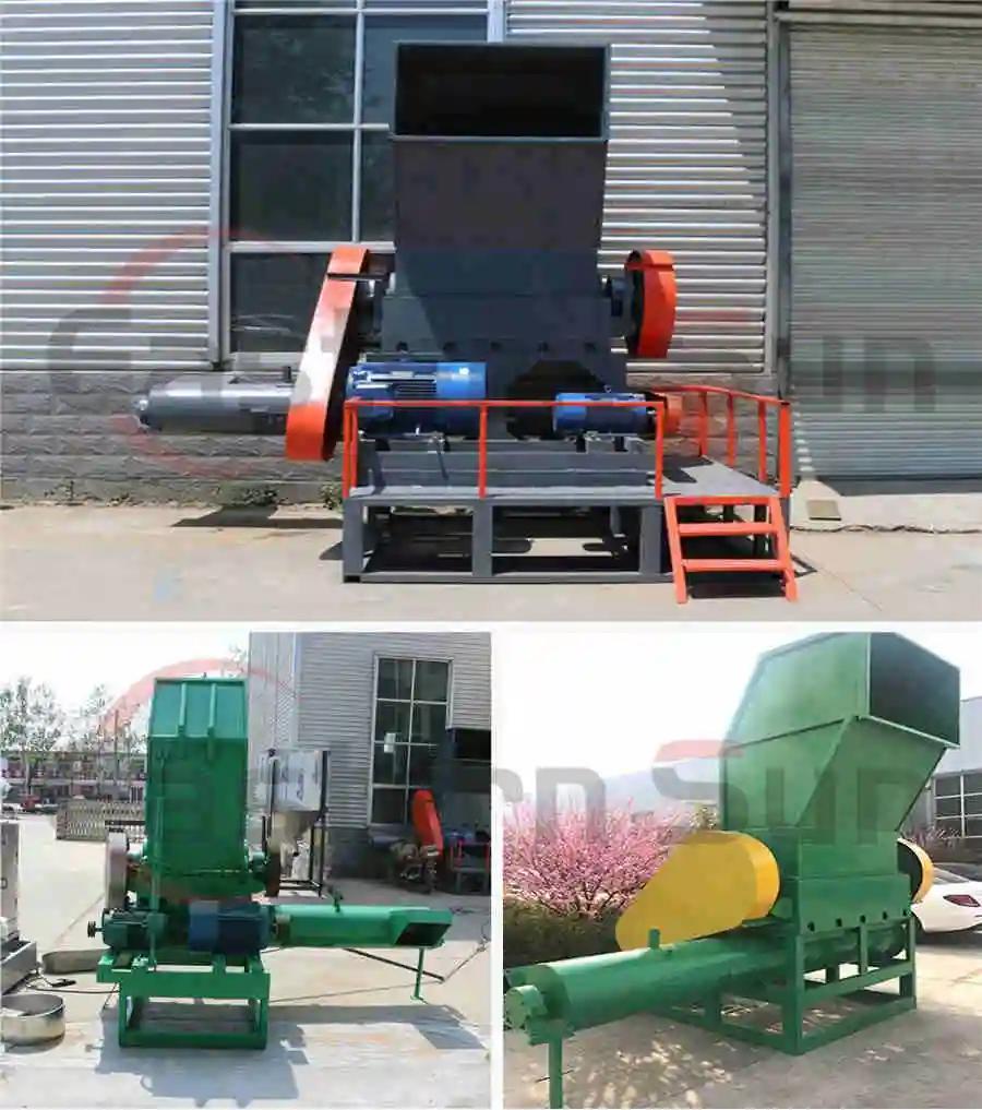 Waste Soft Plastic PP Woven Bags PE Films Shredding Cleaning Granulator Crushing Machine