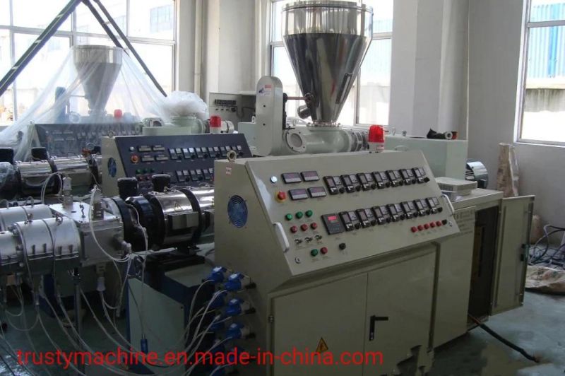 Plastic UPVC/PVC Double Pipe Extrusion Machine