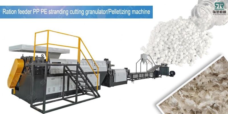 Strand Noodle Cutting PP PE HDPE LDPE Stretch Film Double Stage Pelletizing Machine/Plant