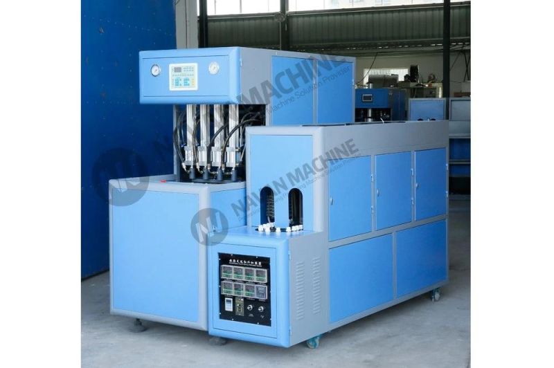 Four Cavities Semi Automatic 200-2000ml Pet Bottle Stretch Blow Molding Machine