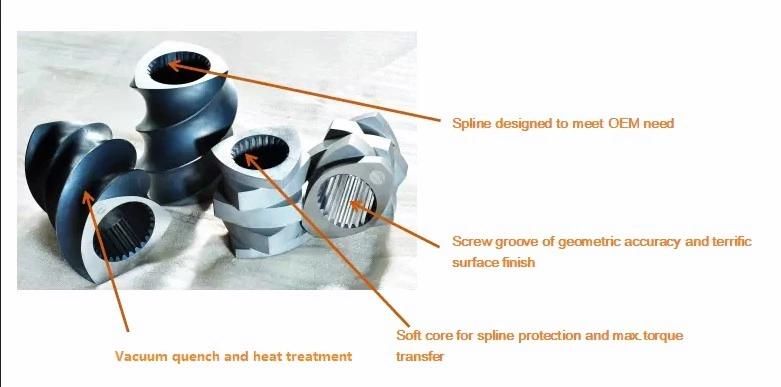 Plastic Machine Extruder Screw Elements with Wr5 Material Segments