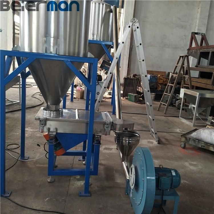 High Quality Plastic PVC Resin Powder Hot Die Face Cutter Granulating Line 400kg/H with Sjsz80/156 Conical Twin Screw Extruder