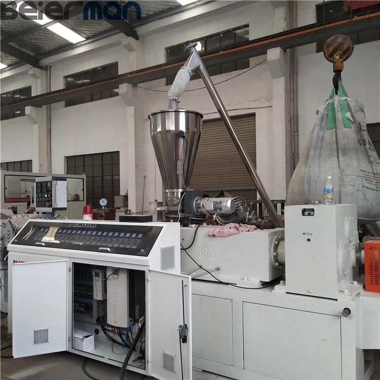 High Quality Plastic PVC Resin Powder Hot Die Face Cutter Granulating Line 400kg/H with Sjsz80/156 Conical Twin Screw Extruder