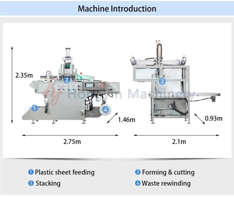 Thermo Forming Machine Plastic Tray Packaging Container Take Away Box Making Machine