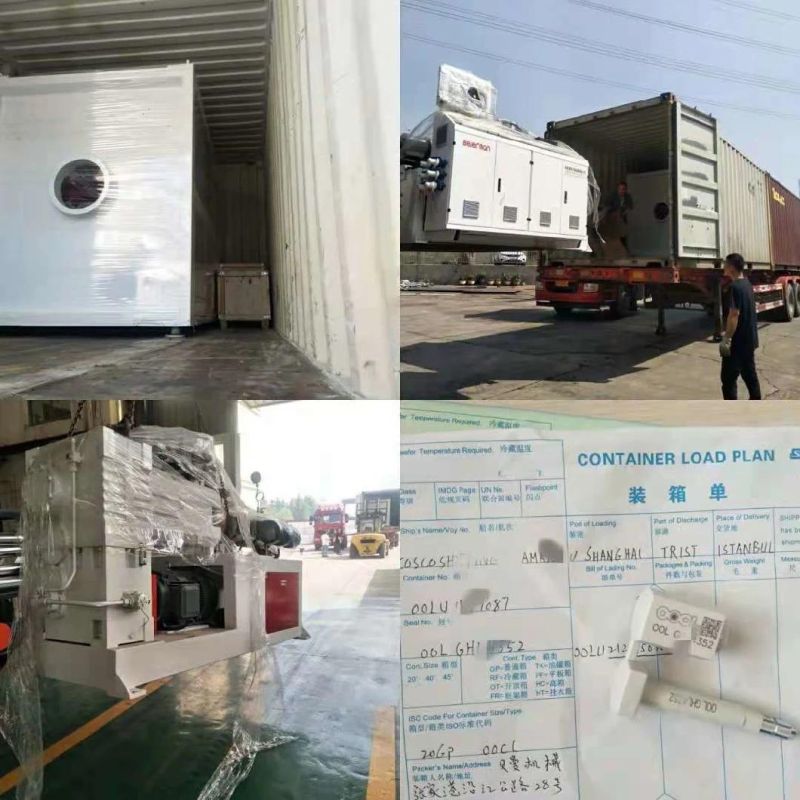 Sjsz-55/110 Conical Screw Extruder 30kw with Vertical Integral Gearbox 90-160 Kg/H Capacity Extrusion Machine for PVC Resin Pipe/Profile/Granule Making