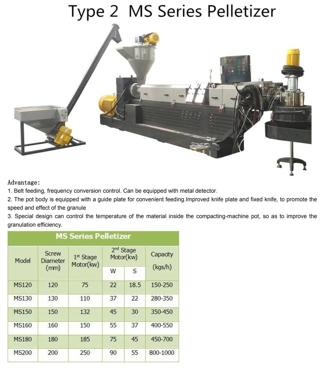 Hot Sale PP PE Pet Washing Strand Pelletizer Recycling Machine