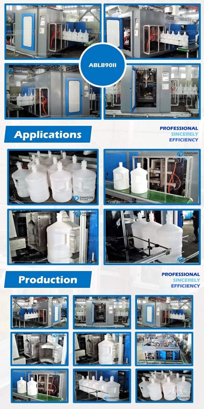 15L Water Bottle Auto Deflasfhing Extrusion Blow Molding Machine