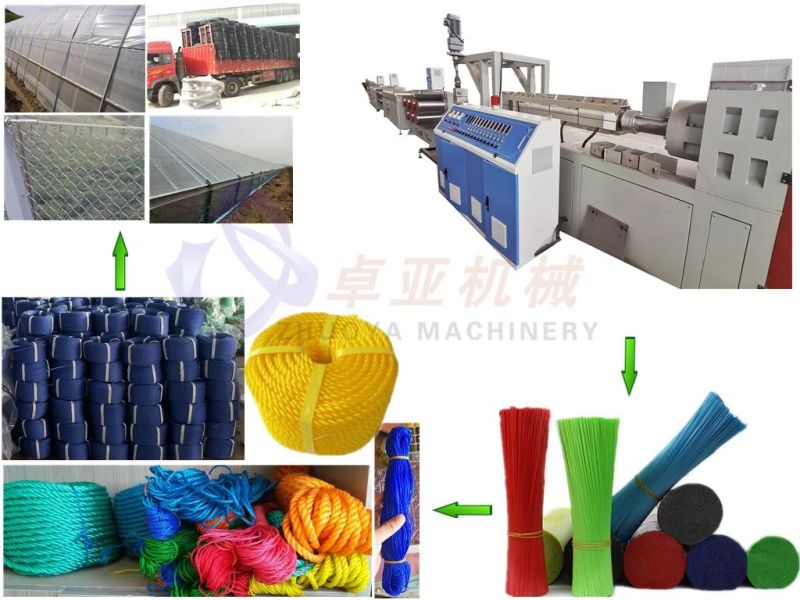 China Best Quality Pet PP PE Plastic Rope Making Machine with Low Cost