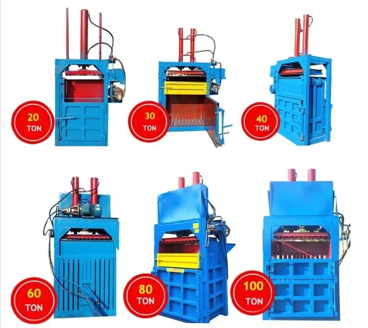 Waste Carton Cardboard Packing Machine Hydraulic Scrap Plastic Press Baler Machine