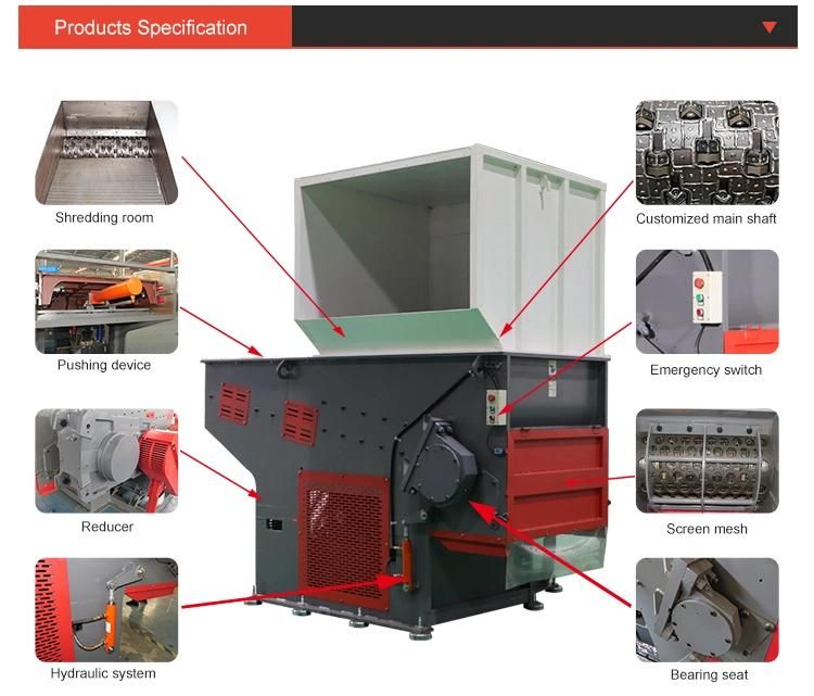 Plastic Big Size Shredder Machine Scrap Copper Pipe Shredder for Sale