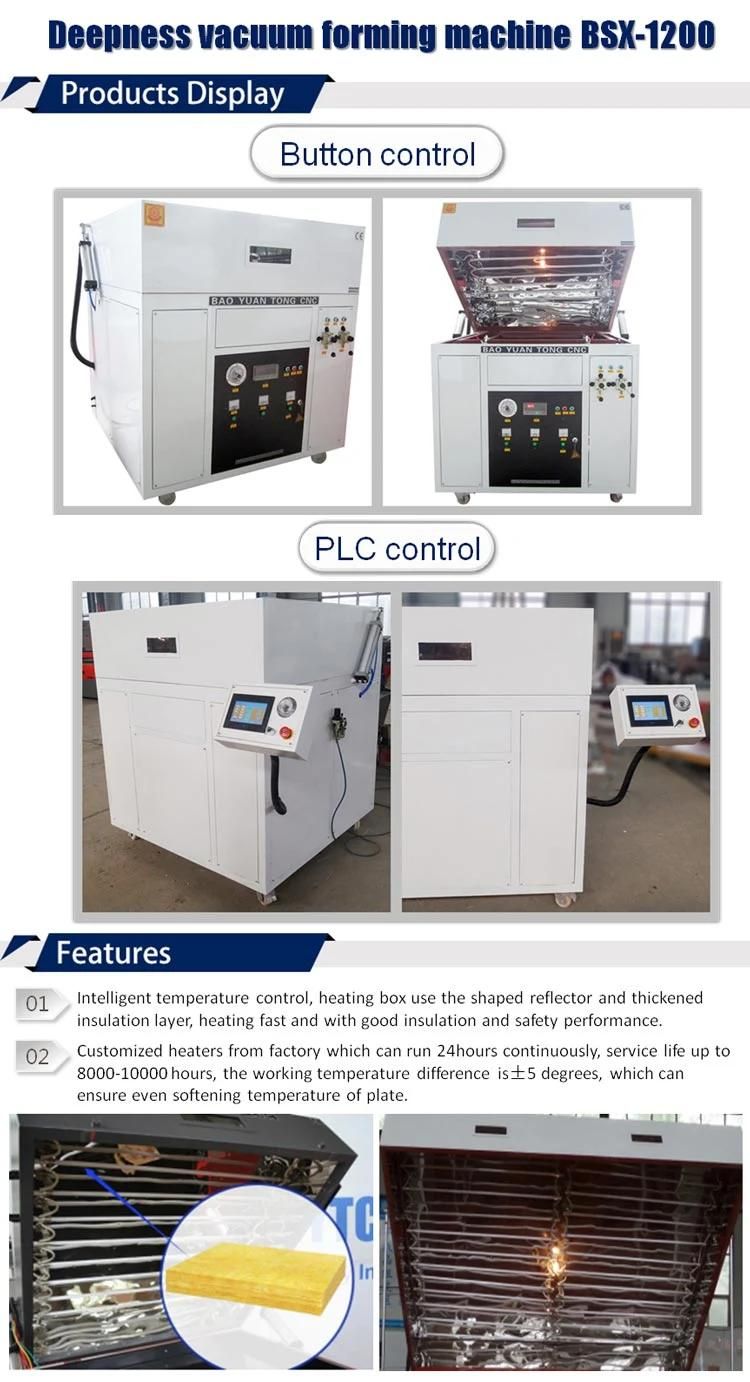 Bsx-1200 Factory Direct Plastic Vacuum Thermal Vacuum Forming Machine with Long Service Life