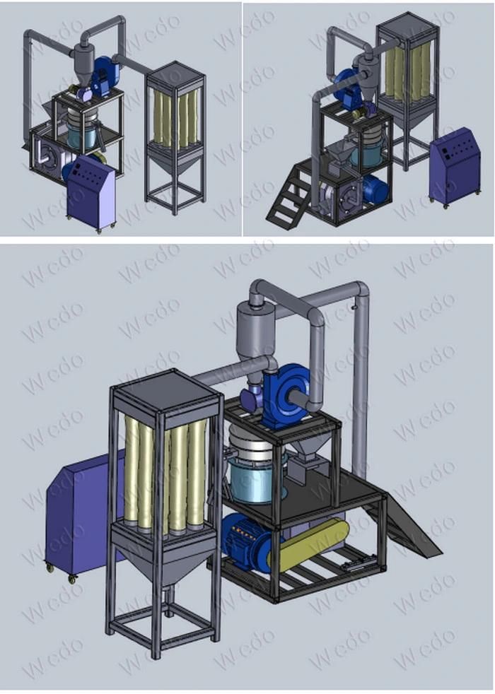 Plastic Waste Pulverizer Crusher Machine