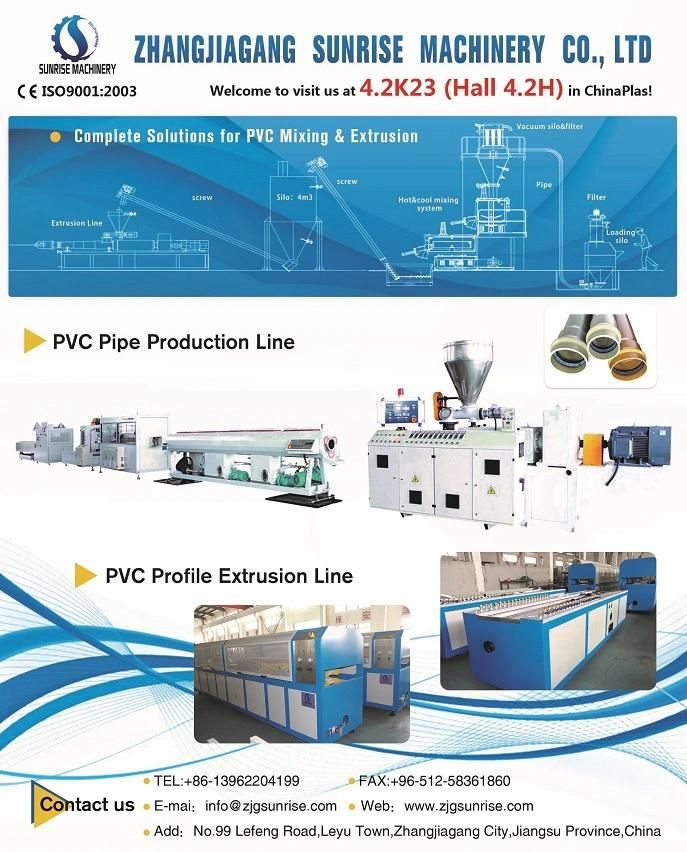 Good Quality PVC Pipe Extruding Machine Sunrise Machinery